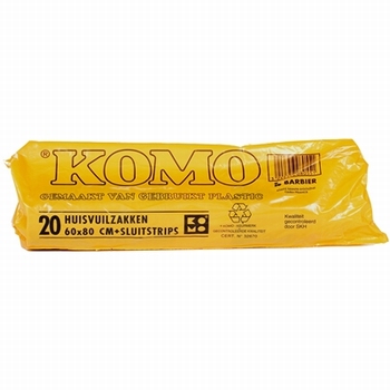 KOMO zak LD 60x80 - 55µm - rol 20 stuks