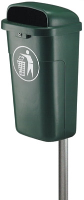 Bomabin Outdoor Hamburg met paal - 50 l - GROEN