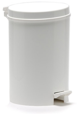 Pedaalemmer kunststof - 12 l - WIT