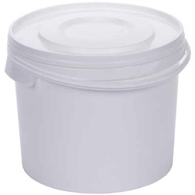 Emmer met deksel - 10,7 l - WIT