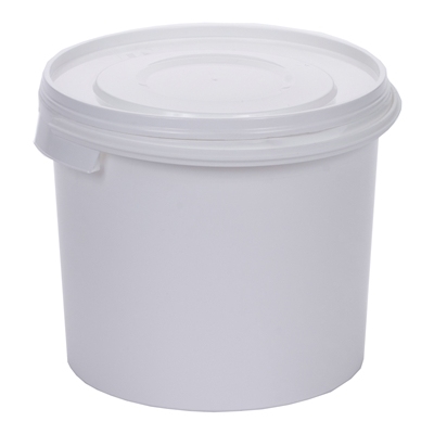 Emmer met deksel - 6,5 l - WIT