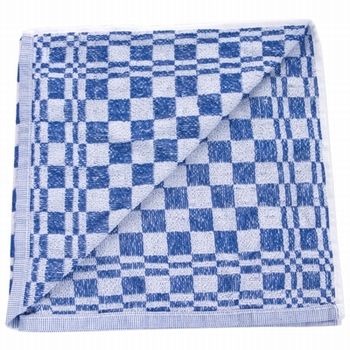 Keukenhanddoek 60x60cm blauw geblokt