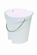 Emmer polipropyleen - roestvrij staal 323x312x318mm wit
