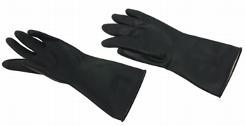 Handschoenen rubber ZWART - EXTRA LARGE