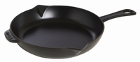 Bakpan - gietijzeren steel - 26 cm - zwart