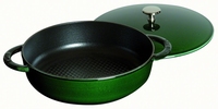 Sauteerpan met gietijzeren deksel 24 cm - basilicum