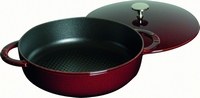 Sauteerpan met gietijzeren deksel 28 cm - grenadine