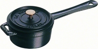 Kleine sauspan met deksel 10 cm - zwart