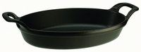 Stapelbaar bord - ovaal - 21 cm - zwart