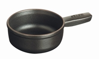 Mini fonduepotje 12 cm - zwart