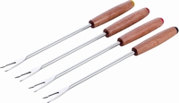 Set van 4 kleine fonduevorkjes