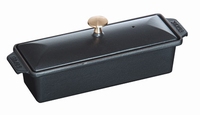 Rechthoekige terrine 30 x 11 cm - zwart