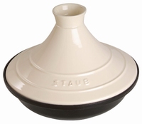 Tajine 28 cm - zwart-crhme