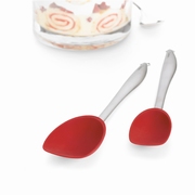 Siliconen lepel (greep van inox 18/10) - rood - 29 cm