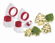 Koekjesvormen: kerstboom - set van 5 stuks