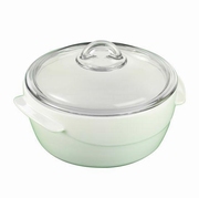 WAVE KOM ROND M/D GLAS 14CM WIT PYREX 310