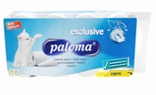 Paloma Toiletpapier Exclusive 3lg 150v Wit 8 rol/pak