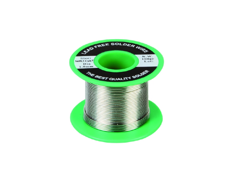 LOODVRIJ SOLDEER Sn 99.3% - Cu 0.7% 1mm 100g 1st.