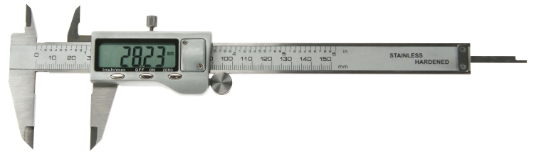 DIGITALE SCHUIFMAAT - 150 mm / 6" - 0.01 mm - GROOT SCHERM 1