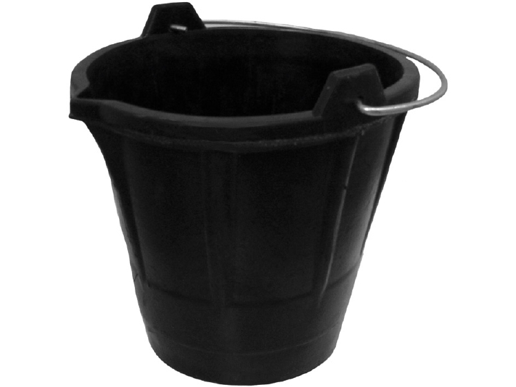 TALIAPLAST - BOUWEMMER MET TUIT - 12 L - RUBBER 1st.