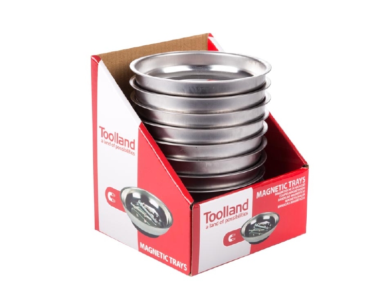 TOONBANKDISPLAY MET 10 MAGNETISCHE SCHAALTJES - Ø 10 cm 1st.
