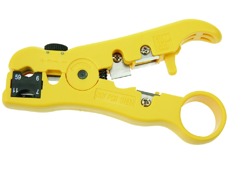 UNIVERSELE STRIPPER VOOR COAXKABELS 1st.