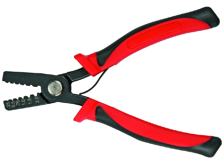 KRIMPTANG VOOR ADEREINDHULZEN 0.25 mm² - 2.5 mm² 1st.