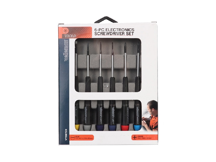 SET VAN 6 PRECISIESCHROEVENDRAAIERS (PLAT/PH) 1st.