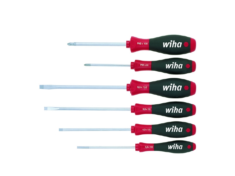 Wiha Schroevendraaierset SoftFinish sleufkop, Phillips 6-del