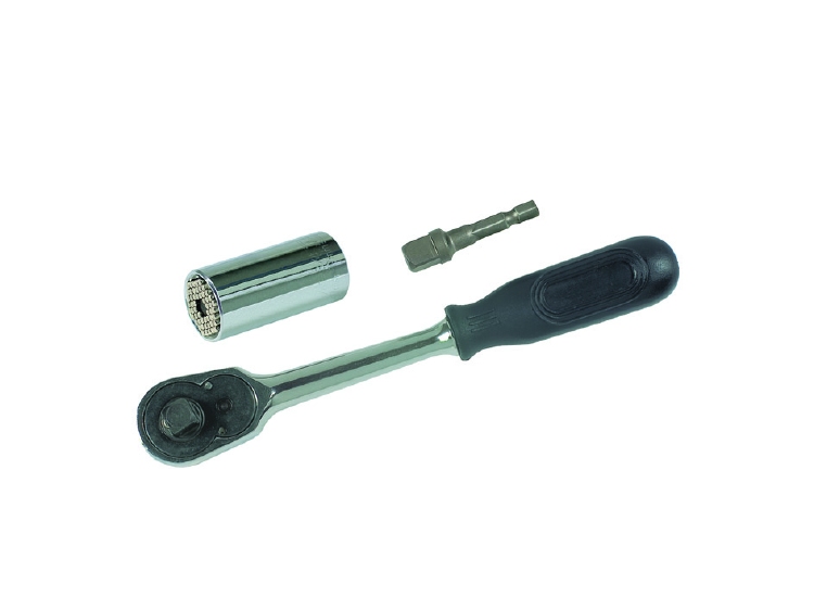 Wiha Dopsleutelinzetset gripper Zeskant met ratel 3/8" en ad