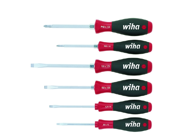 Wiha Schroevendraaierset SoftFinish sleufkop, Phillips 6-del
