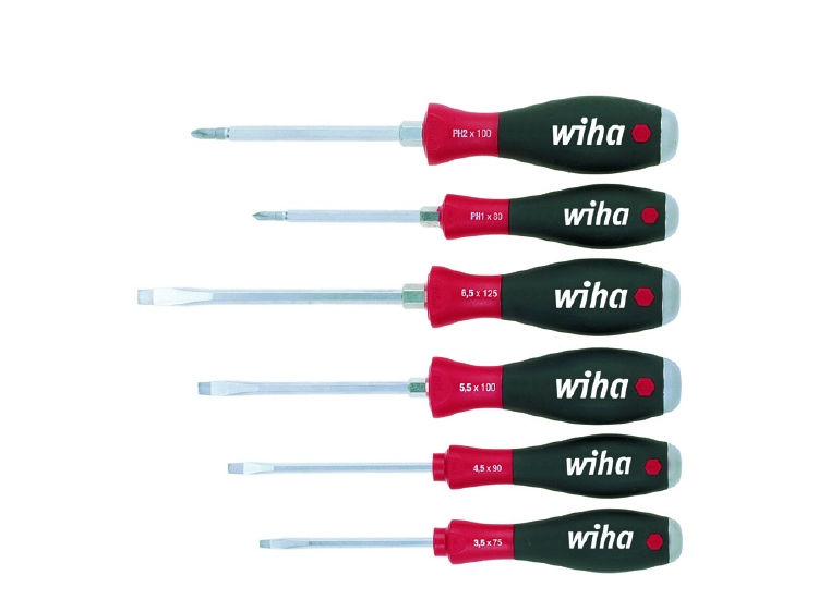 Wiha Schroevendraaierset SoftFinish sleufkop, Phillips 6-del