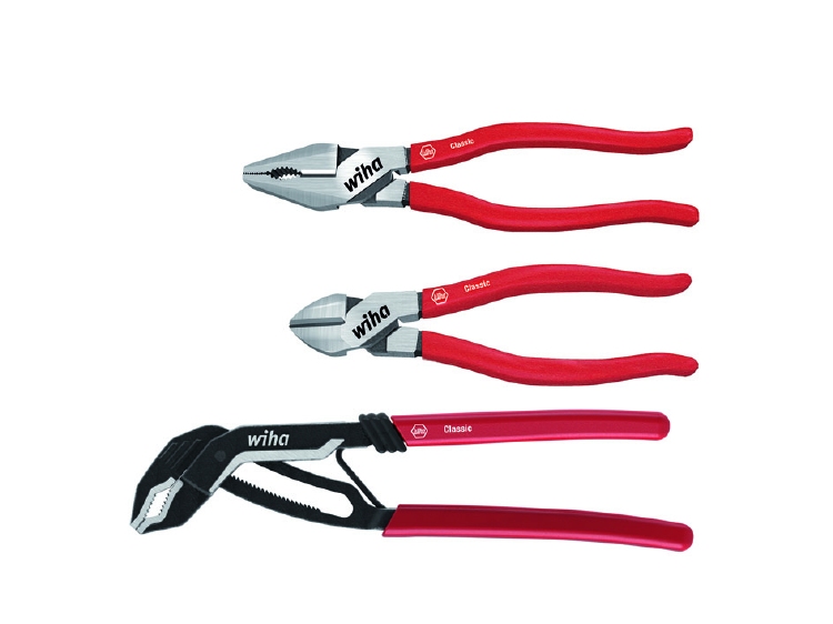 Wiha Tangenset Classic krachtcombinatie-, waterpomp-, zijkni
