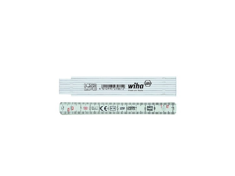 Wiha Duimstok Longlife® 1 m metrisch, 10 delen (27061) geel
