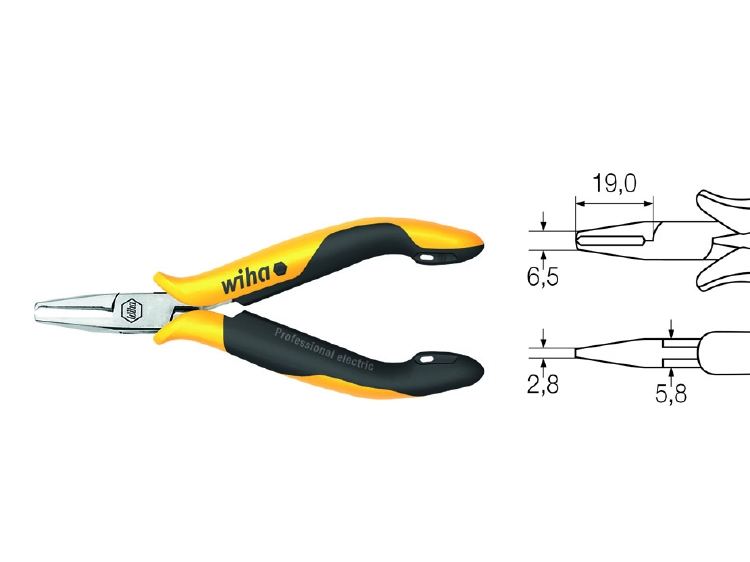 Wiha Kopkniptang Professional ESD smalle kop met kleine face