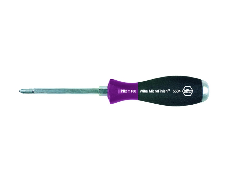 Wiha Schroevendraaier MicroFinish Phillips met doorgaande ze