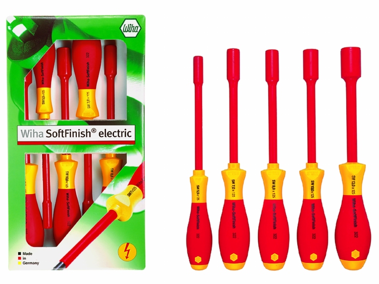Wiha Schroevendraaierset SoftFinish electric zeskantdopsleut