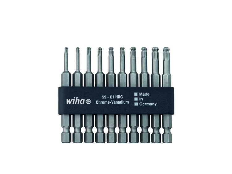 Wiha Bitset Professional 70 mm TORX® kogelkop 1/4" in bitstr