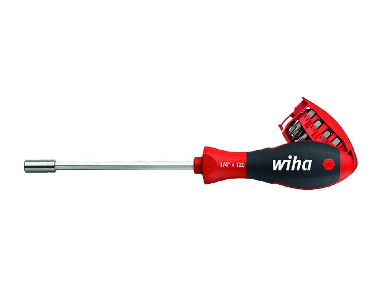 Wiha Schroevendraaier met bitmagazijn magnetisch assorti met