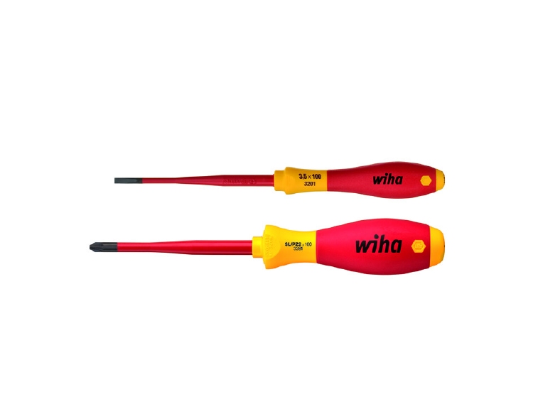 Wiha Schroevendraaierset SoftFinish electric slimFix sleufko