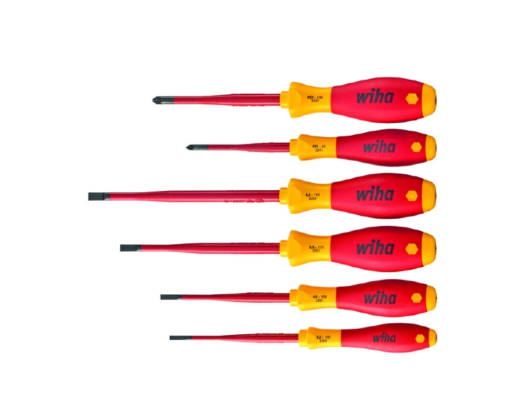 Wiha Schroevendraaierset SoftFinish electric slimFix sleufko