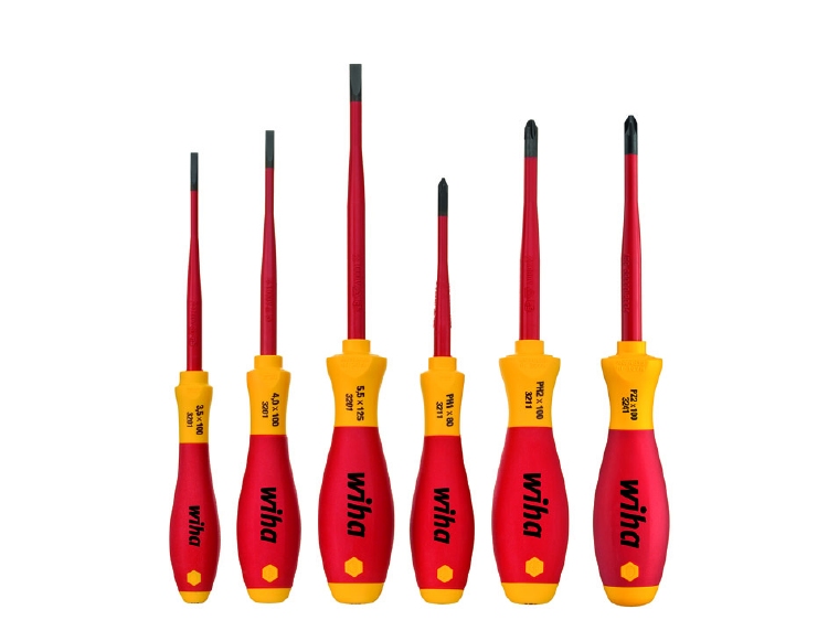 Wiha Schroevendraaierset SoftFinish electric slimFix sleufko