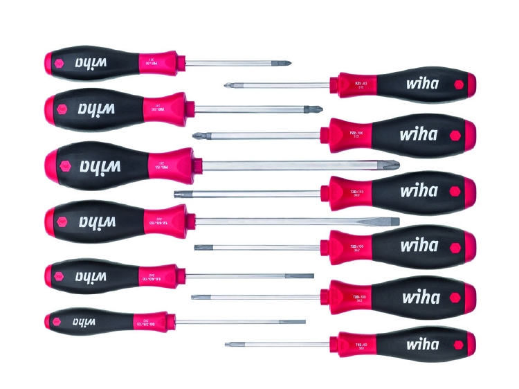 Wiha Schroevendraaierset SoftFinish assorti 12-delig (41002)