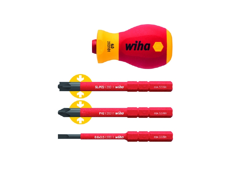Wiha Schroevendraaier met bithouderset SoftFinish electric s
