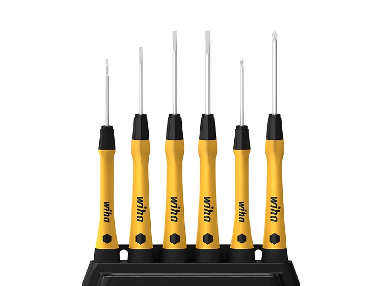 WIHA - FIJNSCHROEVENDRAAIERSET PICOFINISH® ESD SLEUFKOP, PHI