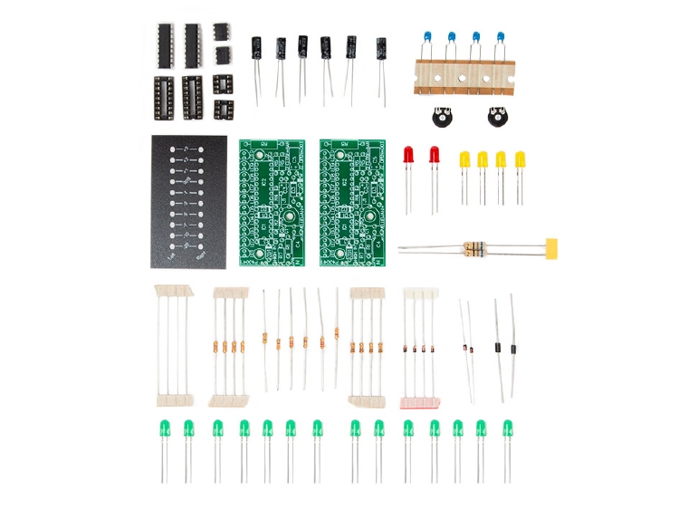 STEREO VU-METER MET 2 x 10 LEDs 1st.