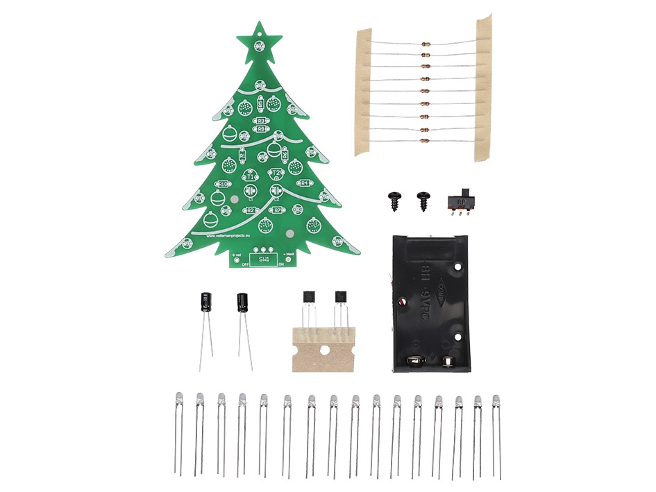 KERSTBOOM - BLAUWE LEDs - AAN/UIT-SCHAKELAAR 1st.