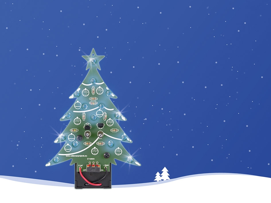 KERSTBOOM - BLAUWE LEDs - AAN/UIT-SCHAKELAAR 1st.