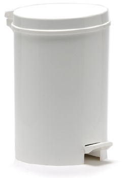 Pedaalemmer kunststof - 12 l - WIT