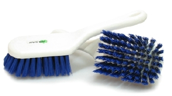 Kruikenschrobborstel Boma Food met kort handvat - BLAUW